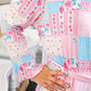 PREORDER- Almost Ready Ribbed Robe- Pink Heirloom Patchwork