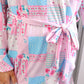 PREORDER- Almost Ready Ribbed Robe- Pink Heirloom Patchwork