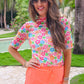 Solid Neon Coral Skort