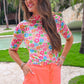 Solid Neon Coral Skort