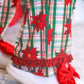 Plaid Poinsettia Ruffle Pajama Set