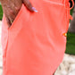 Solid Neon Coral Skort