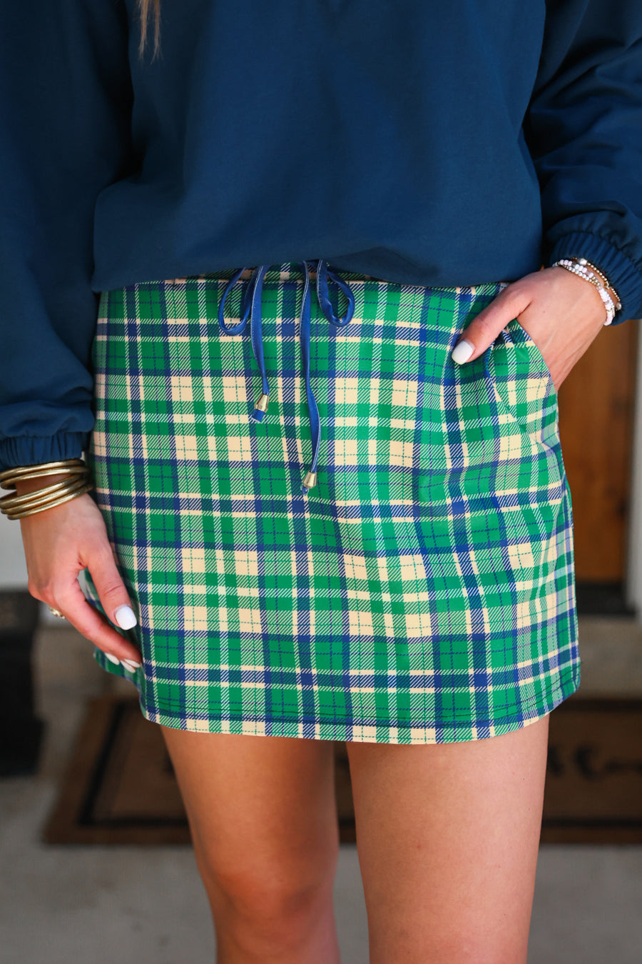 Mia Printed Pullover- Parker Plaid