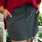 PREORDER- Solid Charcoal Skort