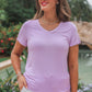 Jess Lea Basic Tee- Lavender