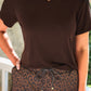 PREORDER- Jess Lea Basic Tee- Chocolate
