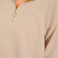 PREORDER- Levi Ribbed Quarter Zip Pullover- Taupe