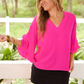Amy Ruffle Sleeve Top, Pink