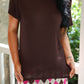 PREORDER- Jess Lea Basic Tee- Chocolate