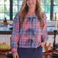 Betty Bow Top- Patterned In Plaid