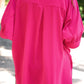 Sutton Button Up Top- Pink