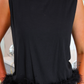 PREORDER- Feather Flirt Tank- Black