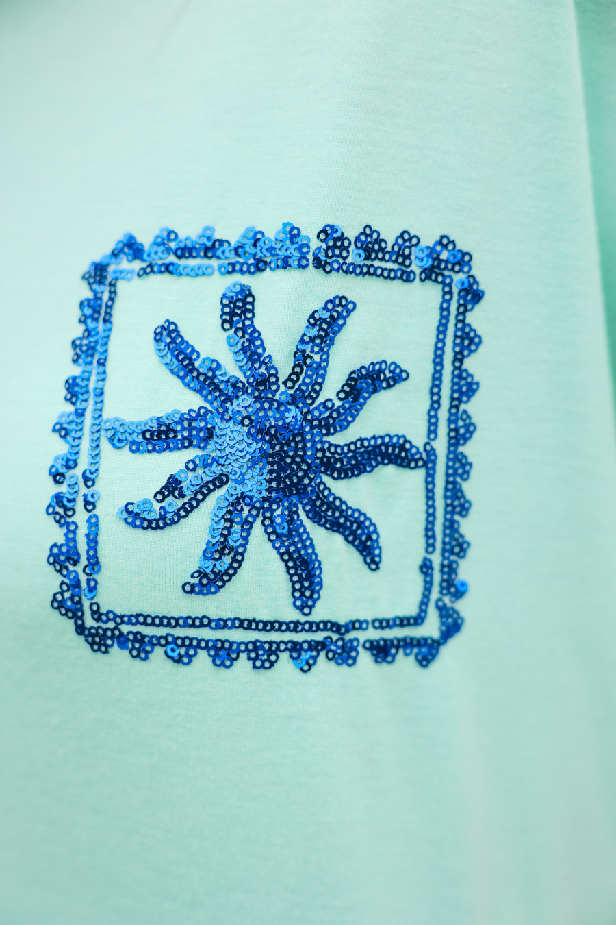 By The Sea Sequin Patch Top