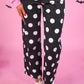 PREORDER- Just Vibing Denim Pants- After Dark Polka Dot