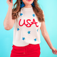 USA Tinsel Sweater Vest