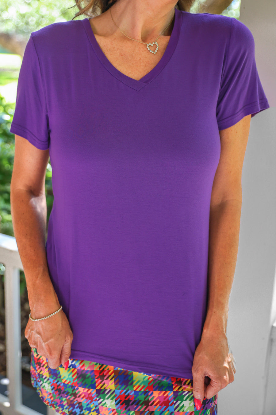 PREORDER- Jess Lea Basic Tee- Purple