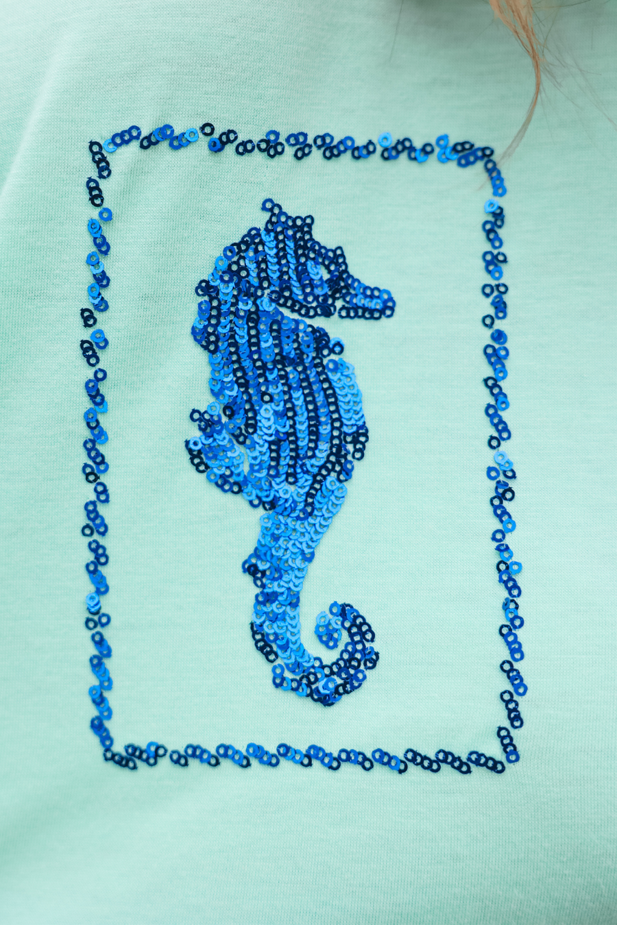 By The Sea Sequin Patch Top
