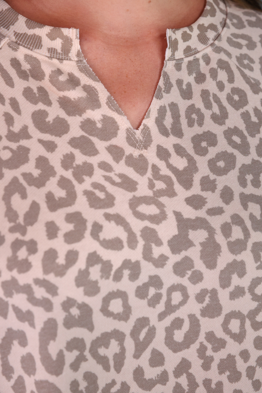 Riley French Terry Pullover- Bella Leopard