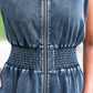 PREORDER- Refined Denim Zipper Dress- Light Wash