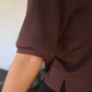 Casual Upgrade Half Sleeve Luxe Top- Chocolate