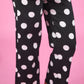 PREORDER- Just Vibing Denim Pants- After Dark Polka Dot