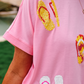 Flip Flop Fun Sequin Patch Top