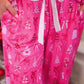 Pretty Pink Christmas Ruffle Pajama Set