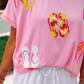 Flip Flop Fun Sequin Patch Top