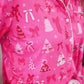 Pretty Pink Christmas Ruffle Pajama Set