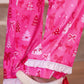 Pretty Pink Christmas Ruffle Pajama Set