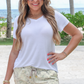 Chloe Camo Everyday Shorts- White