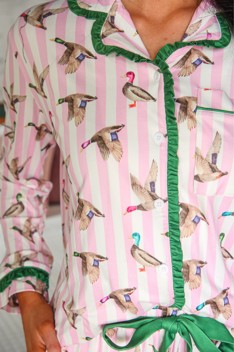 PREORDER- Lucky Duck Ruffle Pajama Set
