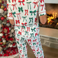 Midnight Bow Christmas Edition Ruffle Pajama Set