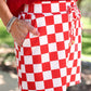PREORDER- Let's Go Checkered Skort- Red