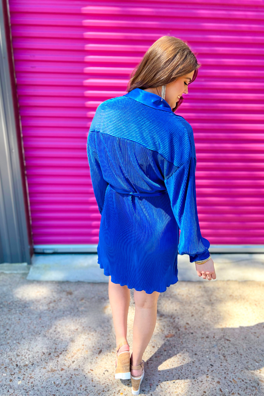 Hot Shot Pleated Tie Dress