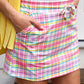 Spring Social Plaid Skort