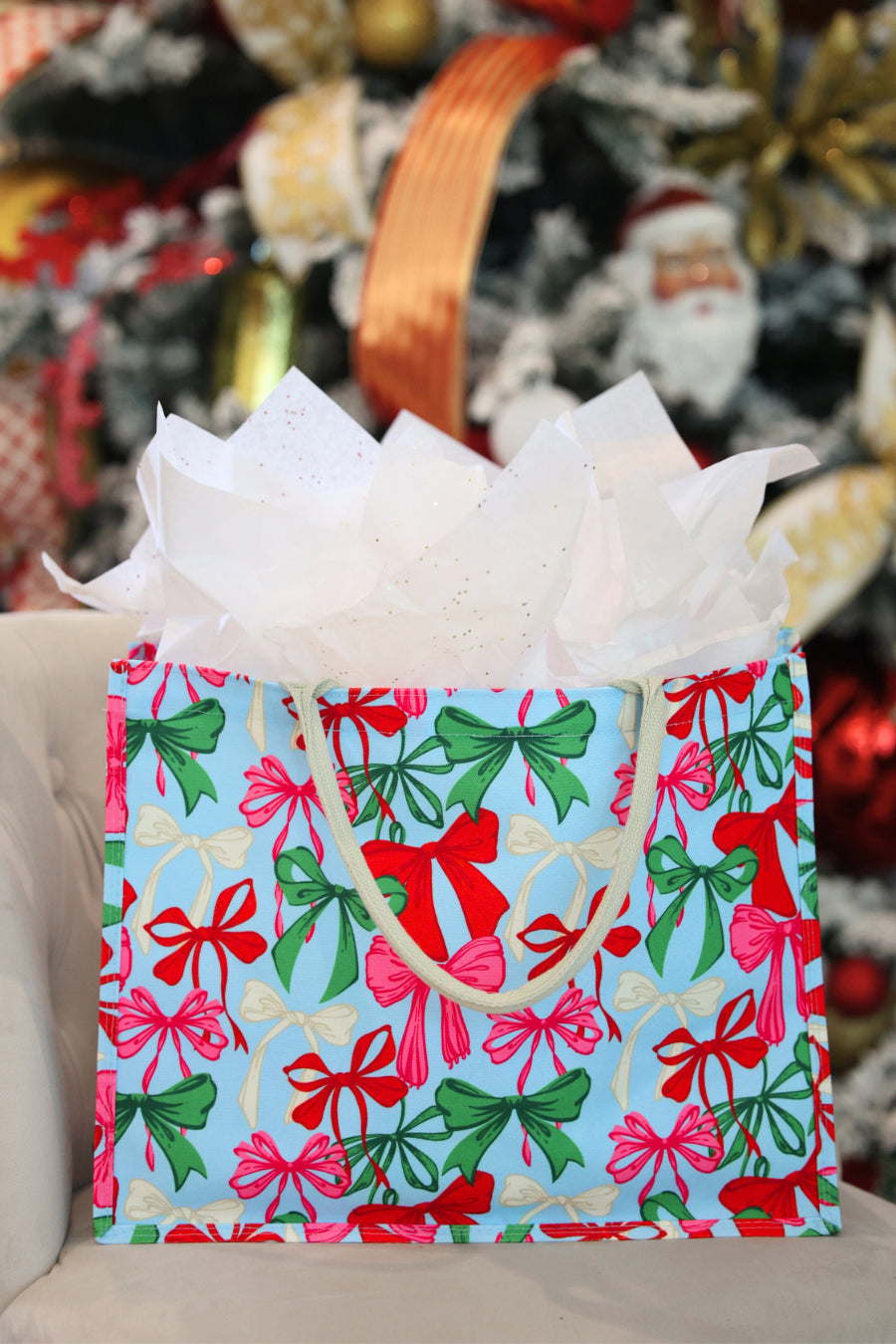 Jingle Bows Tote Bag