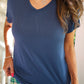 PREORDER- Jess Lea Basic Tee- Steel Blue