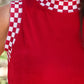 PREORDER- Checkmate Ribbed Tank- Red