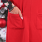 Rory Ribbed Jumper Dress- Red
