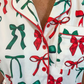 Midnight Bow Christmas Edition Ruffle Pajama Set