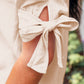 PREORDER- Lainey Tie Sleeve Top- Ivory