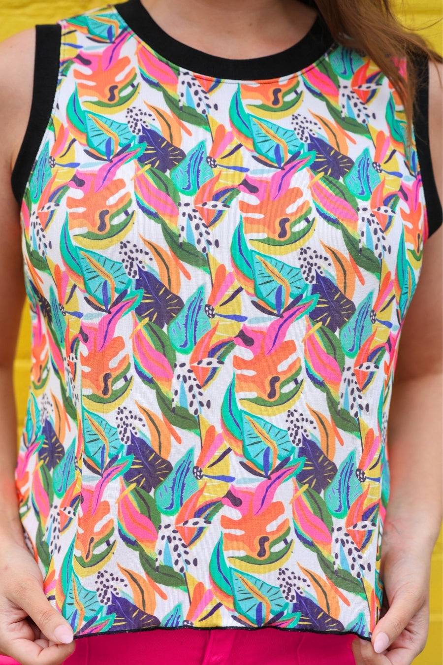 PREORDER- Heatwave Ribbed Tank- Tropic Pop