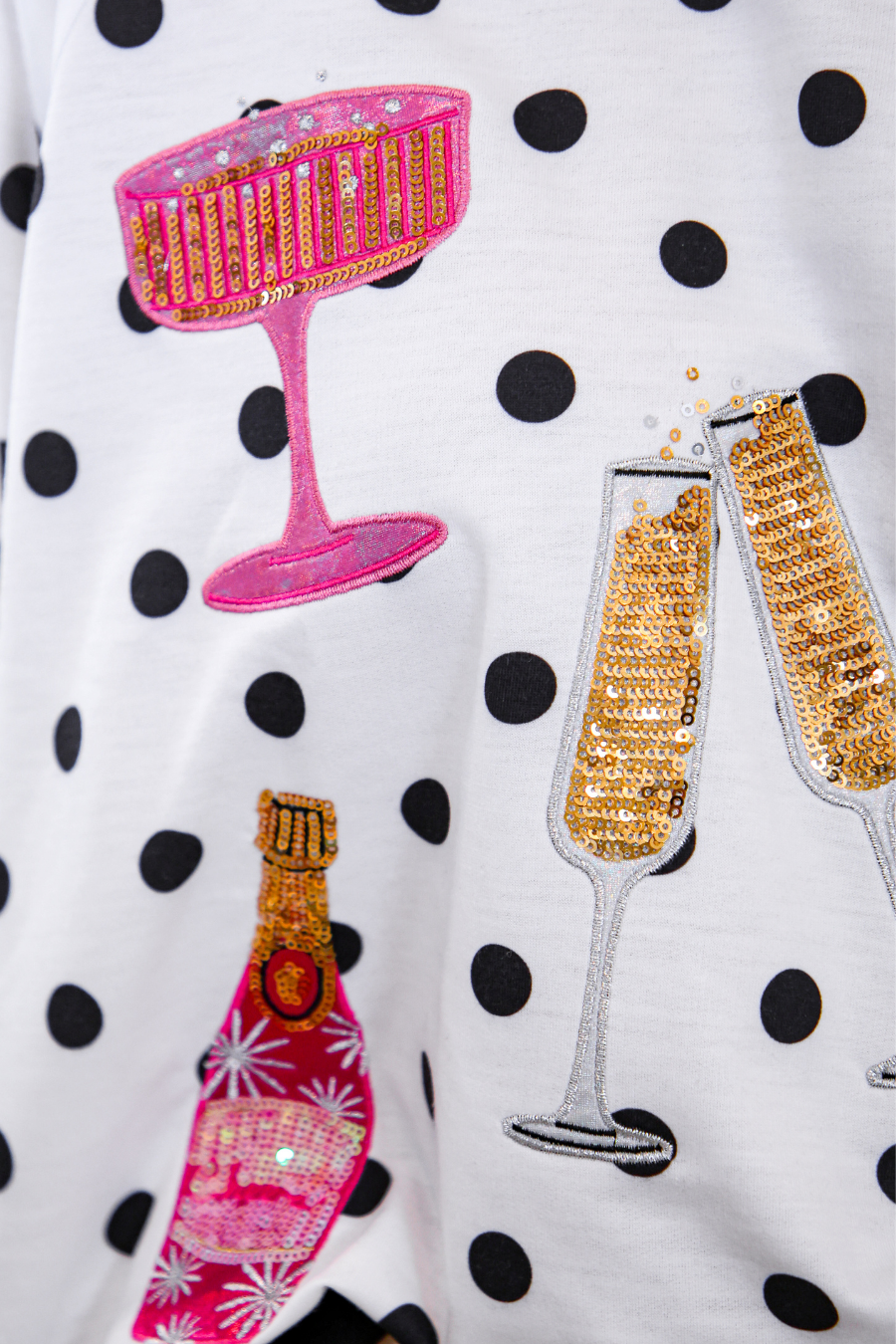 PREORDER- Polka Dot Cheers Terry Pullover