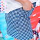 Becca Checkered Denim Skirt