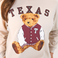 Benny The Bear Texas Pullover- Maroon