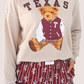 Benny The Bear Texas Pullover- Maroon