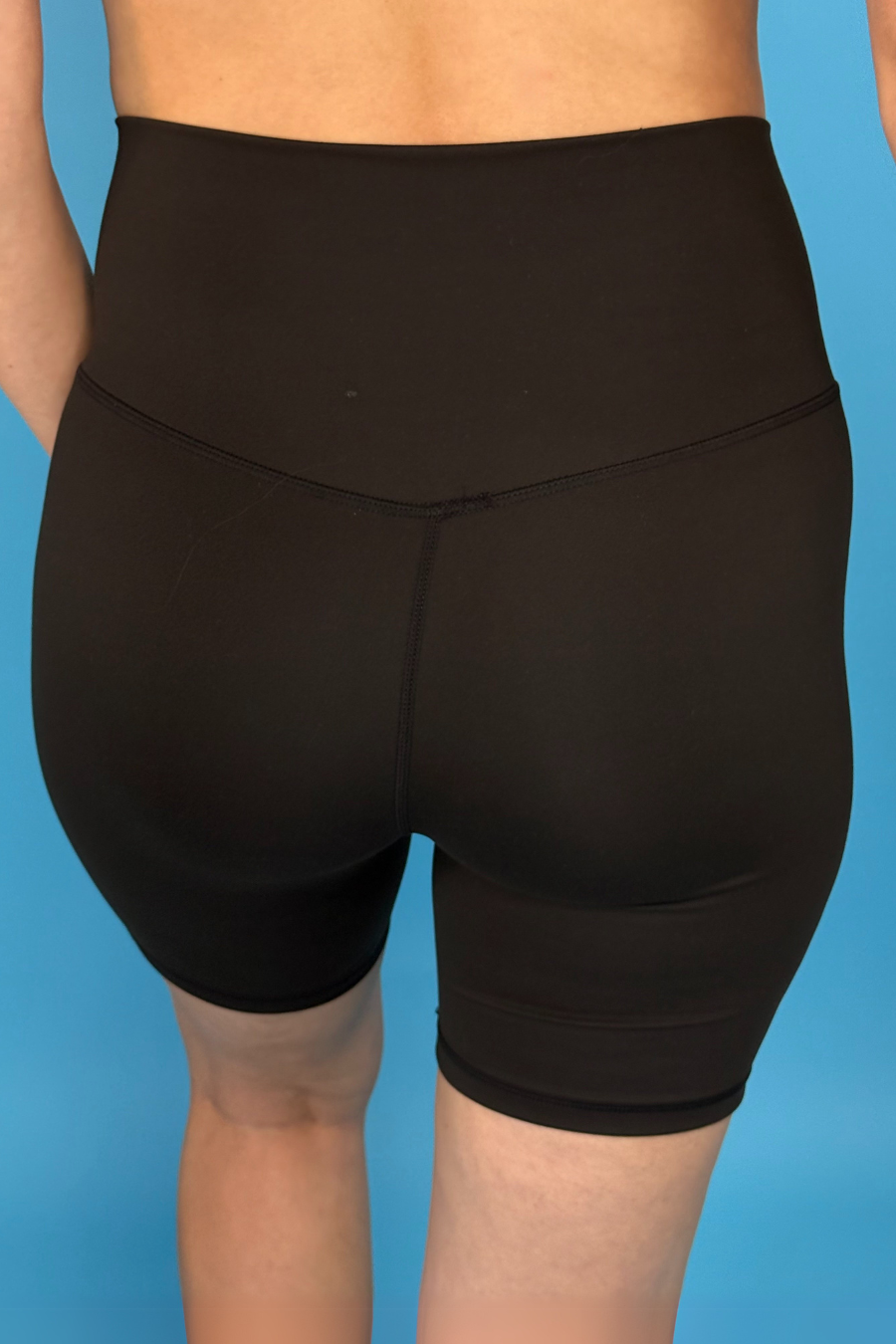 Solid Black Biker Shorts