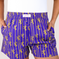 Bows And Goals Boxer Shorts- Purple/Yellow
