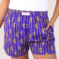 Bows And Goals Boxer Shorts- Purple/Yellow